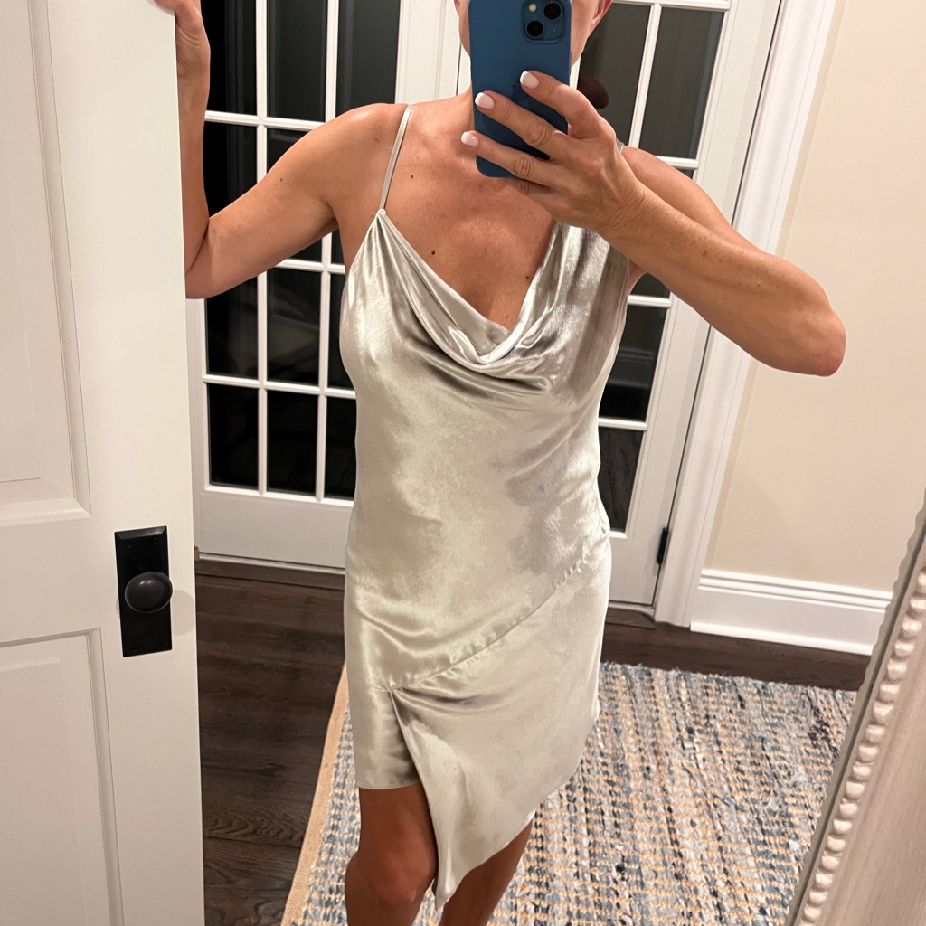 Michelle Mason Velvet Midi Asymmetrical Dress